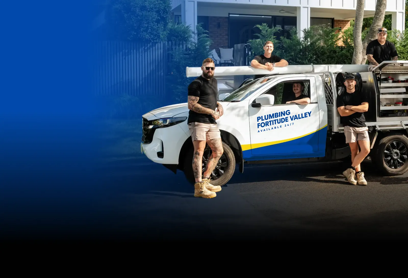 Plumbing Fortitude Valley team with the ute